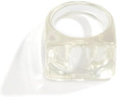 Colored Acrylic Ring Temperament Geometric Square Ring Personality Ring(Transparent)