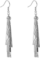 Trendy Earrings Silver Stud Dangle Long Tassel Earrings