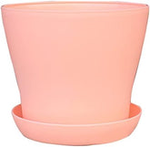 Kucus Home Resin Indoor Outdoor Garden Plant Flower Pot Balcony Plastic Planter Patio(12.510.59cmwhite) - (Color: Pink, Sheet Size: Small)