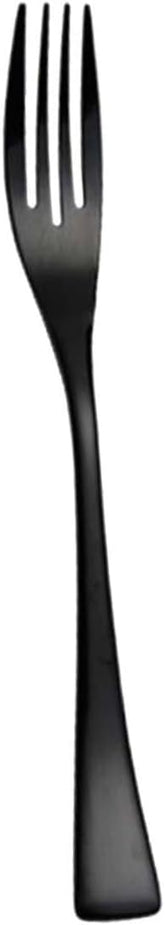 Wakauto Stainless Steel Black Dinner Fork Cutlery Black Silverware Western Tableware