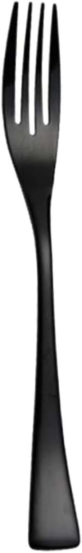 Stainless Steel Black Dinner Fork Western Cutlery Food Serving Fork for Elegant Dining Sturdy Tableware for Home Use