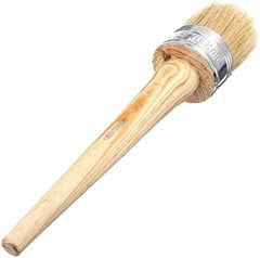 1PCS 1.5Inch / 40mm Diameter Round Wooden Bristles Wax Chalk Paint Brush with for Car Furniture Home Decor Painting Coating Cleaning Wash