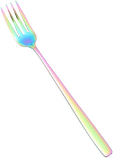 Colorful Stainless Steel Dinner Forks Food Serving Forks for Western Cuisine Dishwasher -Piece Tableware for Home Kitchen