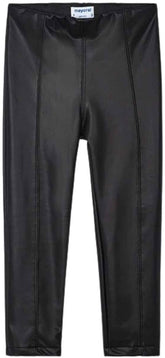 Mayoral Synthetic Leather Leggings for Girls Black