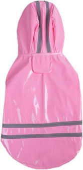Raincoat for Dogs Waterproof Dog Rain Jacket Pink Pets Dog Clothes Hooded Raincoats Reflective Strip Dogs Rain Coat Waterproof Jackets Outdoor Breathable Clothes S