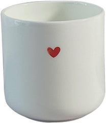 Cabilock Heart Ceramic Cup Simple Bone Water Coffee Mug for Home Couple Use Easy Clean Decorative Tea Holder with Stain Resistant Surface Practical Friends