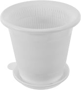 TOYANDONA Plastic Orchid Pot with Holes Drainage Planter for and Indoor Plants Includes Saucer for Home and Nursery Use