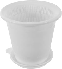 TOYANDONA Plastic Orchid Pot with Holes Drainage Planter for and Indoor Plants Includes Saucer for Home and Nursery Use