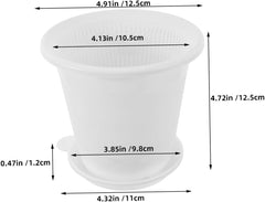 Compact Plastic Flower Pot with Drainage Holes for Orchids and Plants Reusable Planter for Indoor Gardening and Nursery Use Succulent Friendly Design