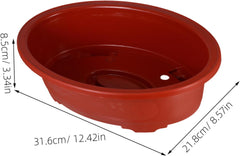 2pcs Large Oval Planter Pots Flower Pots Outdoor Plastic Planters Drainage Succulent Starter Indoor Garden Planting