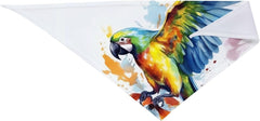 Flying Parrot Dog Bandana Pet Scarf Accessories for Small Medium Dogs Cats Photo Prop, Triangle Pet Bandanas Adjustable Puppy Bib Washable Dog Kerchief Puppy Neckerchief