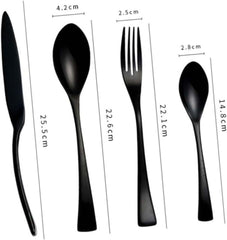Black Forks for Cutlery Black Silverware Stainless Steel Dinner Fork Western Style Tableware