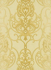 Rubinia, Matt Gloss Effects Floral Leaves Beige Wallpaper Sample