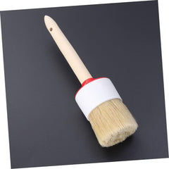 MERRYHAPY 4-Pack BBQ Brush Set Bristle Oil Painting Brush Wooden Handle for Grill Cleaning Chalk Paint Random