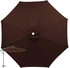 RAKKYO Sun Umbrella Replacement Cloth, 2/2.7/3m Outdoor Umbrella Canopy Market Replacement Umbrella Top, Patio Umbrella Replacement Canopy, For Backyard Garden Beach