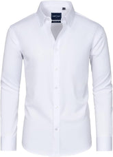 Alimens & Gentle Slim Fit Mens Dress Shirts for Men Button Down Long Sleeve Dress Shirts Wrinkle Free Formal Stain Proof