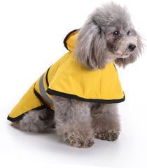 Angoily 2pcs Lovely Dog Reflective Raincoat Pet Jacket for Small Dogs and Puppies Yellow for Outdoor Walking and Running Rainy Weather