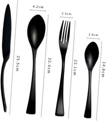 Ciieeo Stainless Steel Black Table Fork Western Cutlery for Dinner for Home Restaurant and Office Use for Meat and Steak Serving