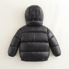 marc & janie Boys Girls Long Sleeve Hooded Down Jacket Solid Zipper Outerwear Ultralight Warm Tops 213682