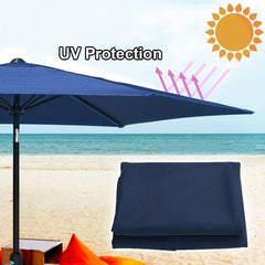RAKKYO 6/8 Arms Resistant Patio Canopy, Umbrella Replacement Top Sun Shade Cover, Outdoor Table Market Yard Umbrella Top Umbrella Canopy, Umbrella Replacement Cloth For Garden Umbrella