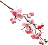 Artificial Plant Fake Flower Exquisite Artificial Flower Non-Fading Cloth Vivid Simulation Plum Blossom for Wedding Simulation Plum Blossom Vivid for Officefor Home-Light Pink