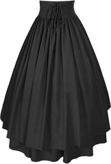 Women Victorian Skirt Medieval Renaissance Peasant Skirt Floor High Waisted Fluttering Long Skirt