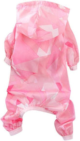 Raincoat for Dogs Waterproof Dog Rain Jacket Pink Dog Raincoats Coats Jackets for Small Dogs with Big Storage Bag Sporty Waterproof Elastic Sleeve Dog Clothes S