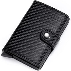 Generic Minimalist Elegant Wallet with RFID Security Features and Cash Holder, Low Profile and Pop Up Button, Perfect for a Gentleman (Fiber), XL240328-12