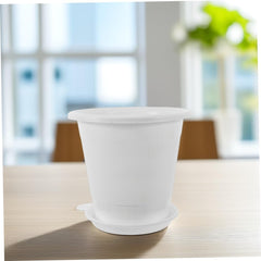 Compact Plastic Flower Pot with Drainage Holes for Orchids and Plants Reusable Planter for Indoor Gardening and Nursery Use Succulent Friendly Design