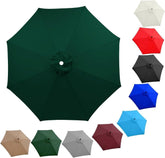 Outdoor Table Market Yard Umbrella Canopy Replacement Top Cover, 6 Ribs 8 Ribs Parasol Replacement Cloth, 6.5ft 7.5ft 8ft 9ft 10ft UV Protection Replacement Umbrella Fabric(Khaki,8ribs/2m(6.5ft))