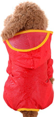 Raincoat for Dogs Waterproof Dog Rain Jacket Red Waterproof Dog Raincoat Clothes Puppy Rain Coat Jacket with Hat Pet Dog Rain Coat for Small Dogs Xs