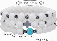 Gold Bracelet Stack for Women Beaded Bracelets Stackable Bracelets Stylish Bracelet Stack Jewelry Gifts for Women