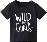 Toddler Boys Girls Letter Print Cotton Tee Short Sleeve Summer T-Shirt Casual Crewneck Top Baby Unisex Breathable Outfit