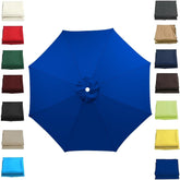 Replacement Parasol Canopy 6.5ft 7.5ft 9ft, Patio Umbrella Top Canopy Replacement Cloth 6/8 Arms, 10ft Outdoor Market Yard Table Umbrella Canopy Cover, UV Protective Replacement Fabric(Wine Red,2.7m/9