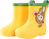 Toddler Rain Boots Boys Girls Giraffe Cartoon Rain Boots Kids Short Rainboots Easy-on Lightweight and Kids Water Shoes