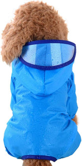Raincoat for Dogs Waterproof Dog Rain Jacket Blue Waterproof Dog Raincoat Clothes Puppy Rain Coat Jacket with Hat Pet Dog Rain Coat for Small Dogs Xs