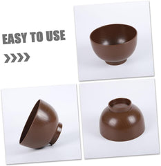 Sosoport Japanese Style Food Bowl Small Reusable Miso Bowl for Serving Soup Rice and Noodles Lightweight Grain Design for Gatherings and Daily Use