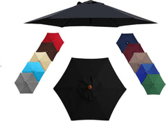 Patio Umbrella Replacement Canopy Cloth Outdoor Market Umbrella Top Parasol Cover with 6 Ribs, Replacement Parasol Fabric Cover Water Resistant UV Protection (Dark Green,250cm/8ft)