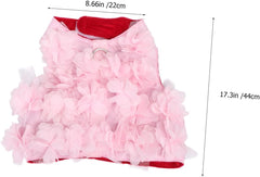 POPETPOP 1pc Stereo Flower Dog Harness Traction Rope Breathable and Cute Random for Spring and Summer Walks