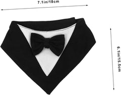 Dog Bandanas Bow Design Polyester Triangular Scarf for Dogs for Parties and Celebrations Stylish Pet Accessory