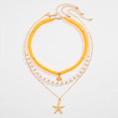 Layered Necklace Stack Necklace Set Jewelry for Women Pearl Bohemian Style