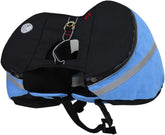 Pet Dog Backpack Portable Outdoor Hiking Rucksack Breathable Side Pockets for Snacks and Water Safety Reflective Band Oxford Material s