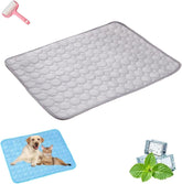 Furry Basics Dog Cooling Mat,Summer Indoor Dog Cooling Pad,Thickened Anti Scratch Self Cool Ice Silk Pad for Cats,Washable Non Slip Pet Bed Blanket (Pink, 30 * 40cm/11.8 * 15.7inch)