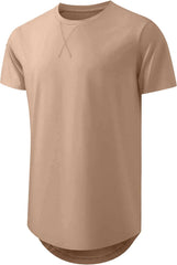 JMIERR Mens 3 Pack Cotton Hipster Hip Hop Longline Crewneck T-Shirt