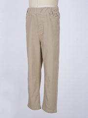 Boys School Uniform Trousers Elastic Waistband Pull-on Casual Athletic Cargo Pants