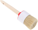 Round Bristle Chalk Oil Painting Brush Set 4 Pcs Wooden Handle for BBQ Art Boys and Girls Adults Random