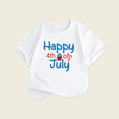 Summer Toddler Boys Girls Short Sleeve Independence Day Letter Prints T Shirt Tops 2PCS Boys T Shirts 16 18