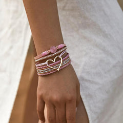 Dainty Hand Chain and Finger Ring Bracelet Set Zircon Jewelry for Women Summer