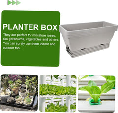 1set Resin Flower Pots Drainage and Saucer Vegetable Planter for Indoor and Outdoor Garden