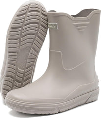 Hsttgsr Rain Boots for Men Waterproof Fashionable Rubber Boots Non-slip Outdoor Garden Boots Mid Calf Muck Work Shoes Comfort Lightweight Rainboots for Fishing Climbing